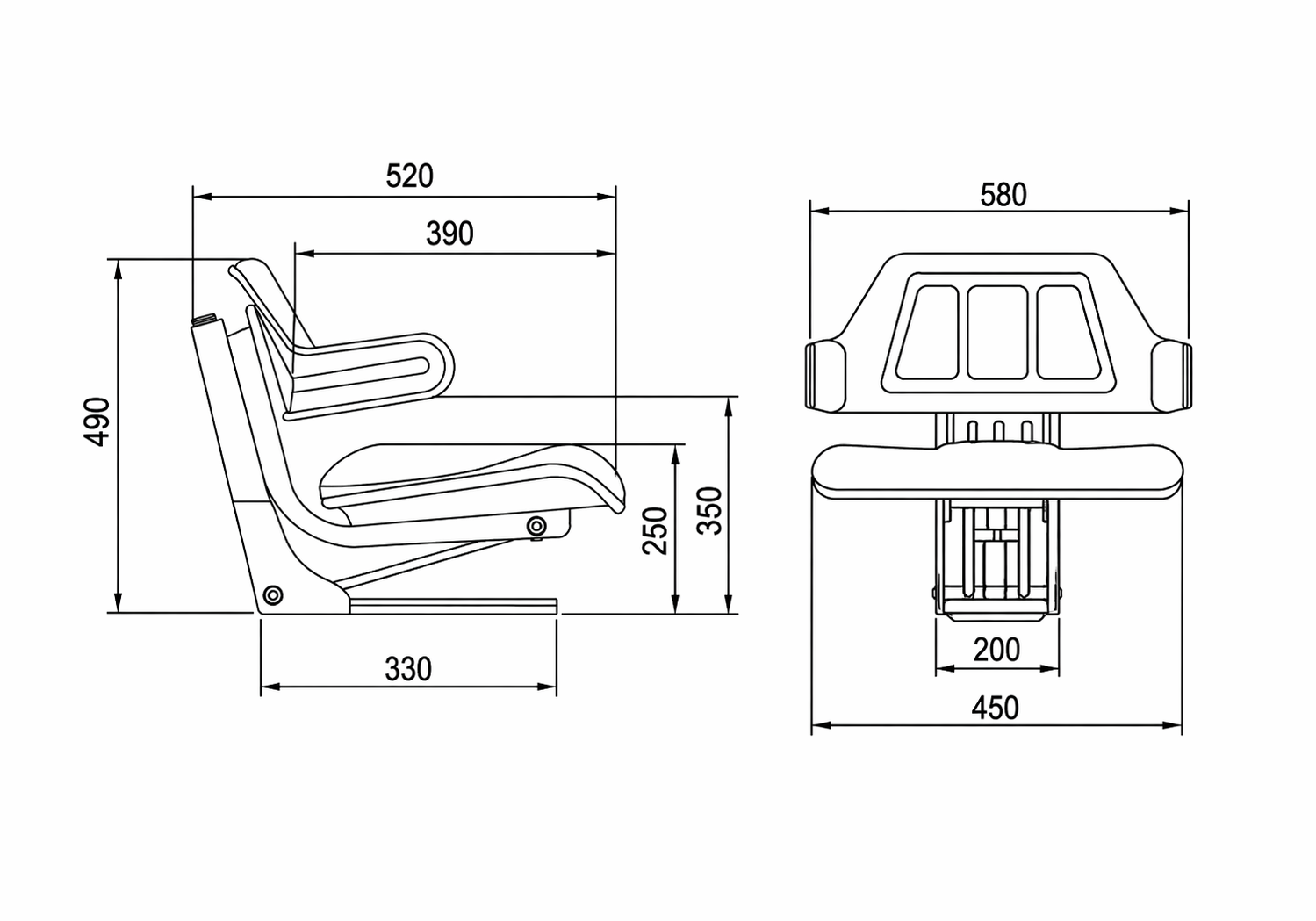 Massey Ferguson Ford Fiat Various Model- Tractor Seat - Image 3