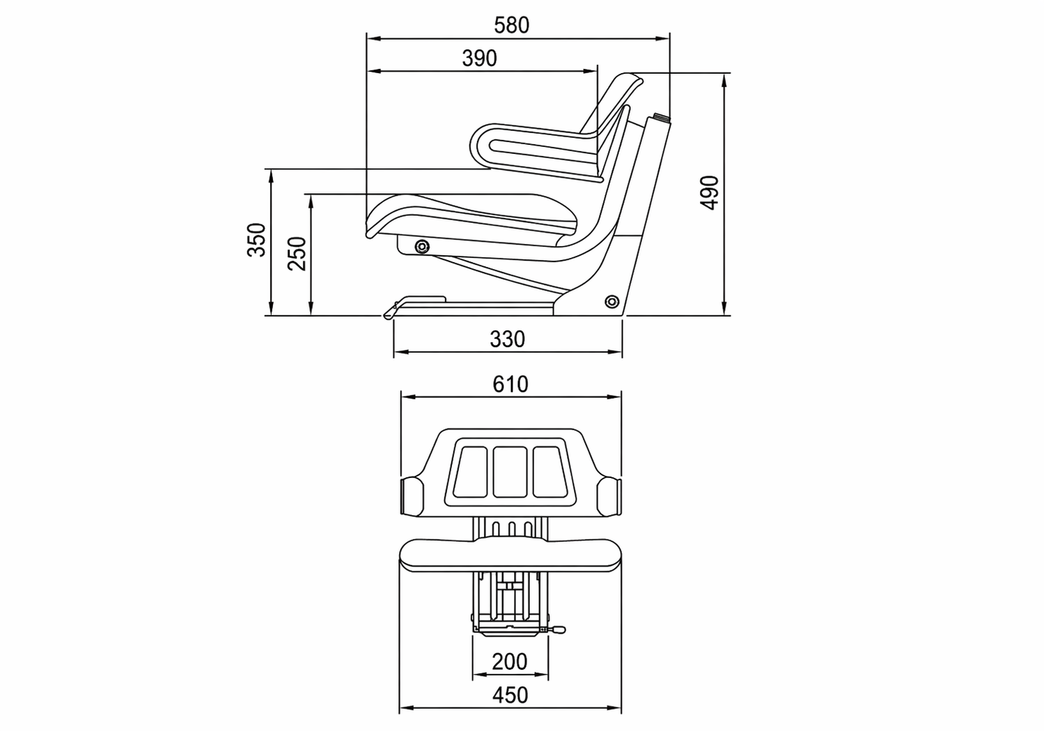 Massey Ferguson- Ford- Fiat Various Model- Tractor Seat - Image 3