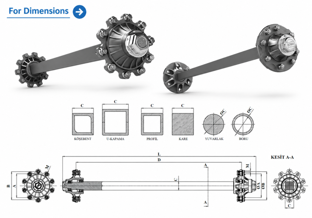 Axle Without Brake