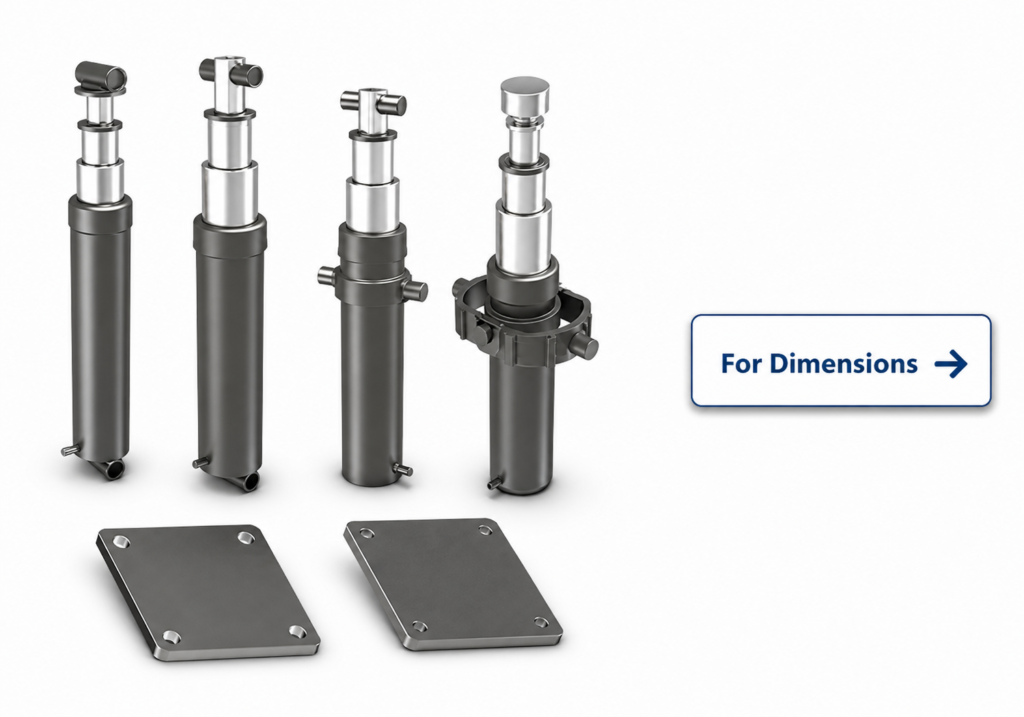 3 Stage 10 Ton Articulated Hydraulic Cylinder
