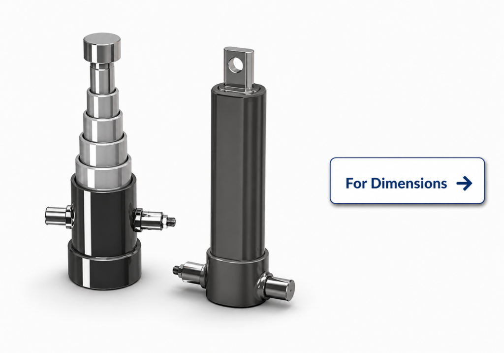 3 Stage 5 Ton Hydraulic Cylinder
